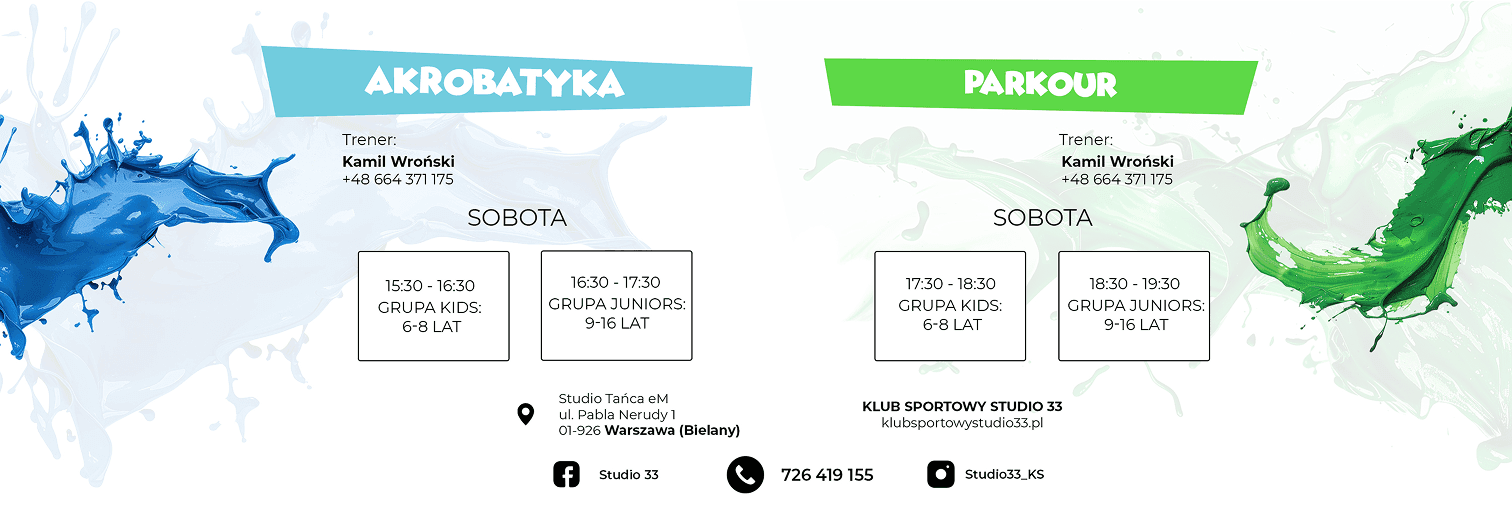 Grafic zajęć - Studio Tańca eM ul. Pabla Nerudy 1 01-926